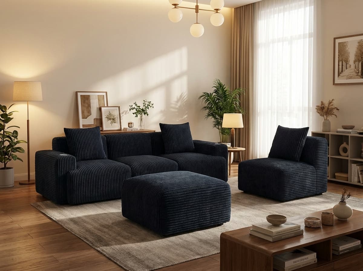 Modern cloud sofa in a stylish living room